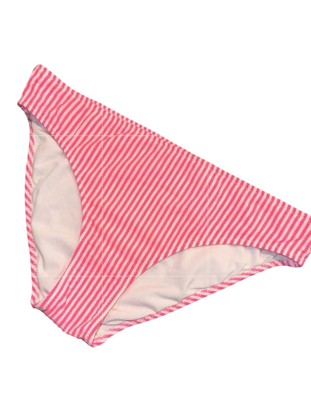 Aerie Neon Pink Seersucker Gingham Swim Suit Bikini Bottoms Size Small